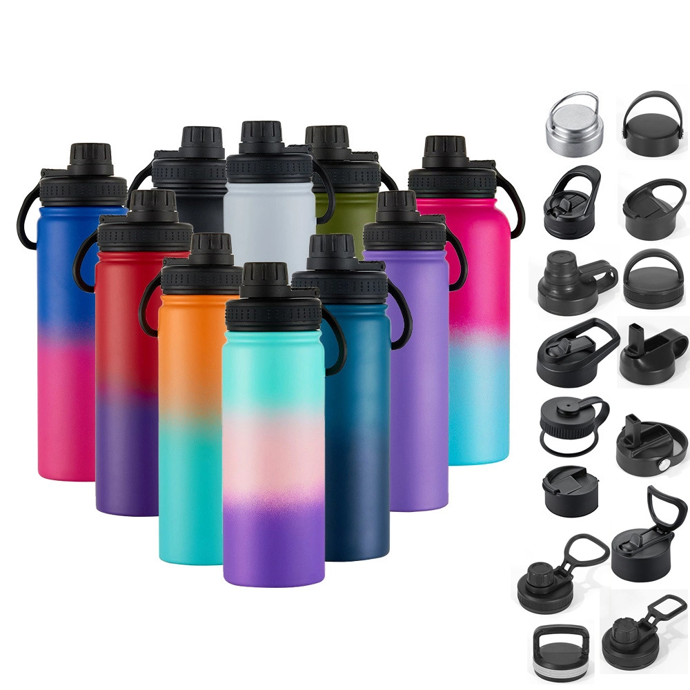 Multi Sizes Stainless Steel Tumbler Insulated Vacuum Flask Sports Water Bottle with Sports Lids