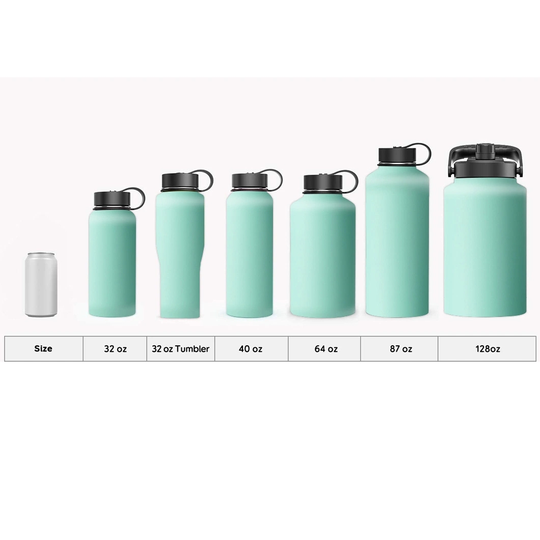 Leak-Proof Thermos Mug Sports Vacuum Insulated Stainless Steel 32oz Water Bottle Sports Flask with Handle Lid