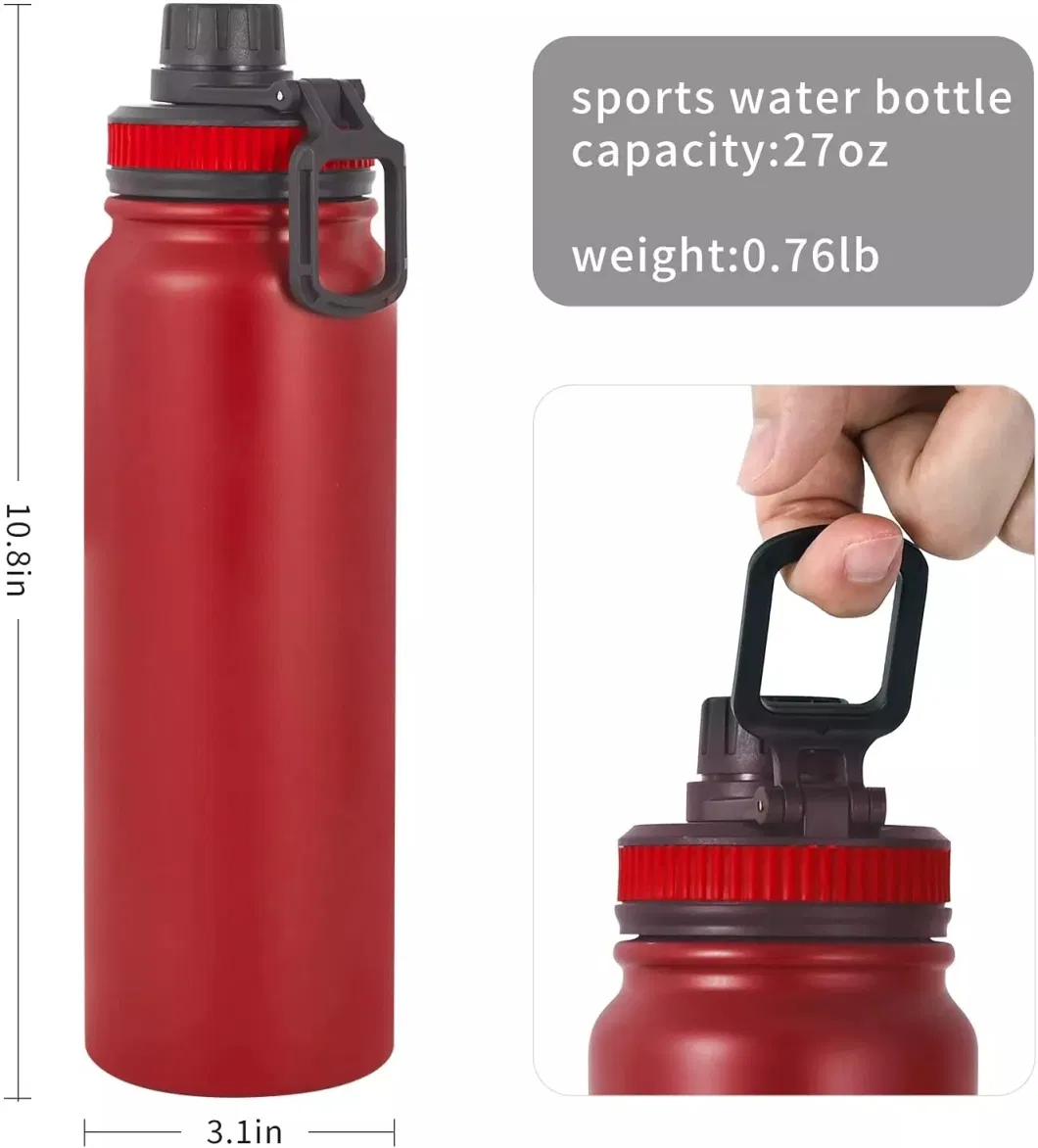 Sports Kettle Stainless Steel Vacuum Flask Outdoor Cycling Portable Space Pot Travel Water Bottle