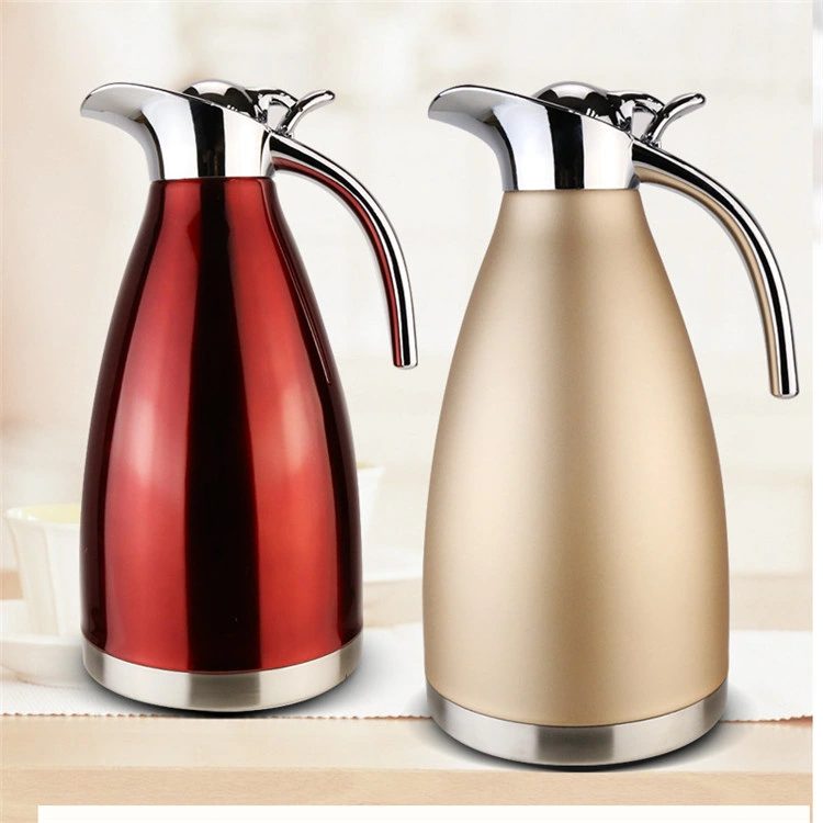 1L /1.5L/2L Double Wall Stainless Steel Vacuum Thermos Coffee Pot