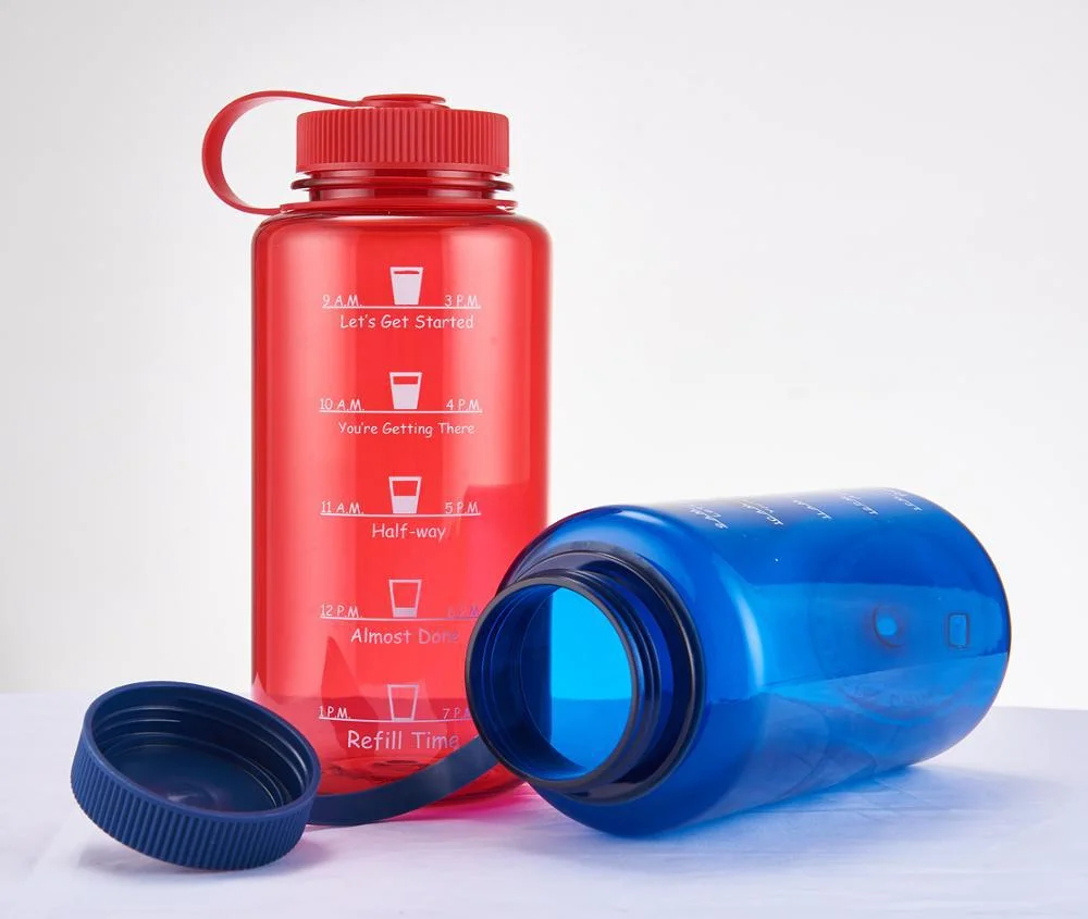 1000ml Tritan BPA-Free Bottles Sports Portable Gym Fitness Outdoor Camping Derived From 50% Plastic Waste 32 Oz Wide Mouth Water Bottle
