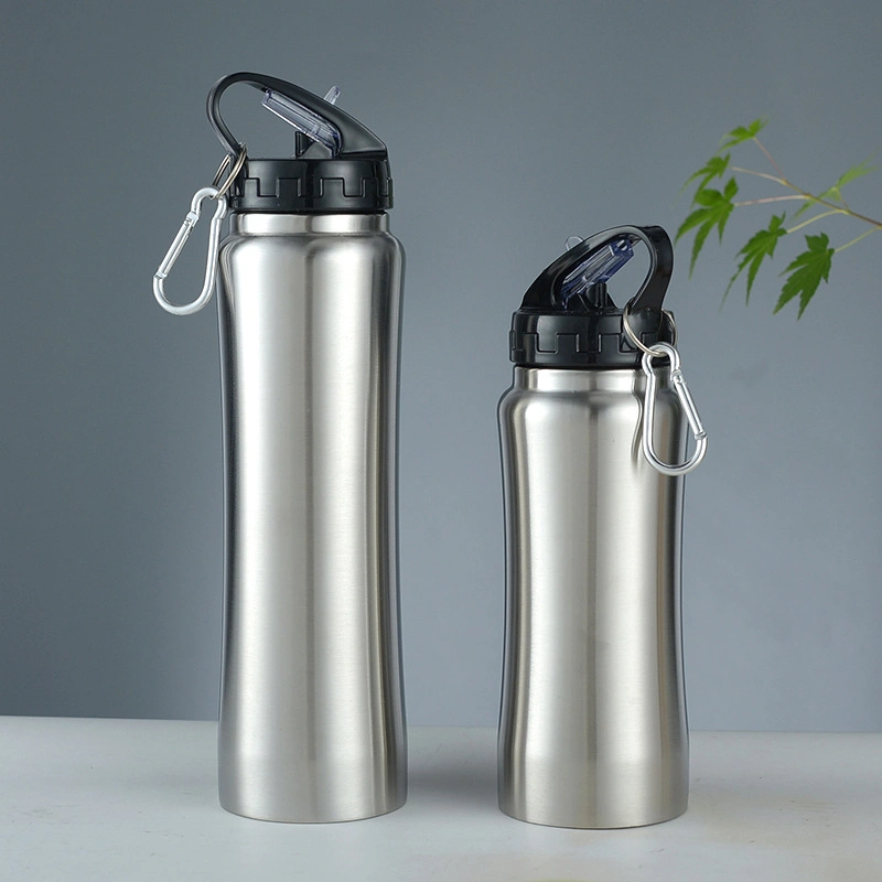 500ml New-Design Double Wall Stainless Steel Vacuum Flask Portable Water Bottle for Outdoor Sport Activity with Straw Lid