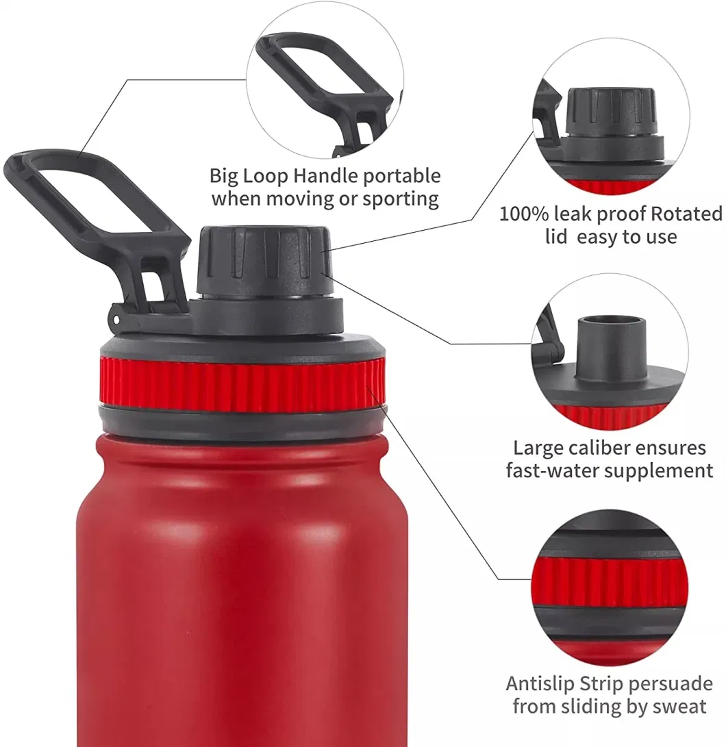 Sports Kettle Stainless Steel Vacuum Flask Outdoor Cycling Portable Space Pot Travel Water Bottle
