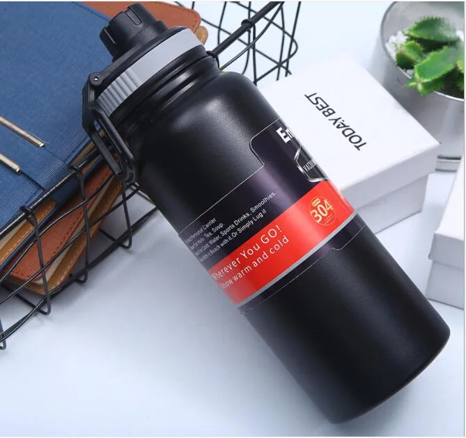 800ml Vacuum Stainless Steel Vacuum Flask Portable Cover Water Cup Space Pot