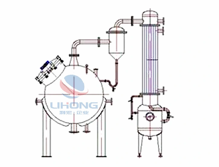 High Efficiency Stainless Steel Round Vacuum Concentrator Pot Without Agitator