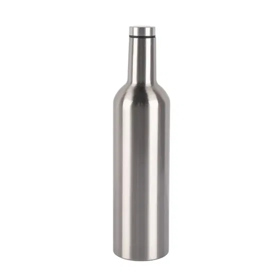 750ml Ss 304 Double Walled Stainless Steel Canteen Winesulator Insulated 25oz Wine Canteen