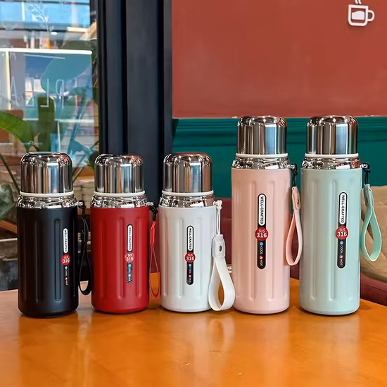600ml Custom Logo Gradient Color Double Wall Insulated Stainless Steel Vacuum Water Bottle