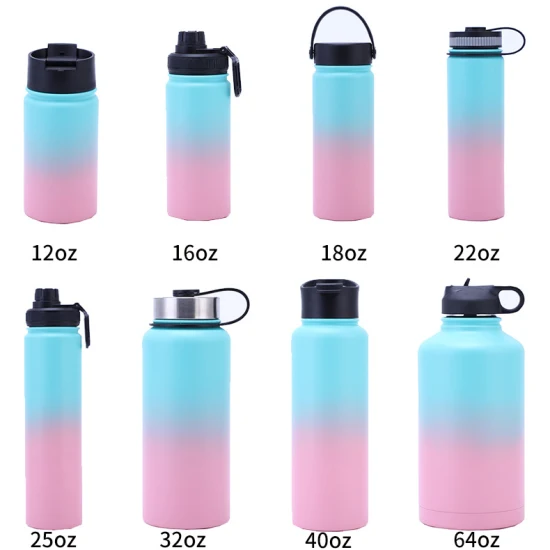 Multi Sizes Stainless Steel Tumbler Insulated Vacuum Flask Sports Water Bottle with Sports Lids