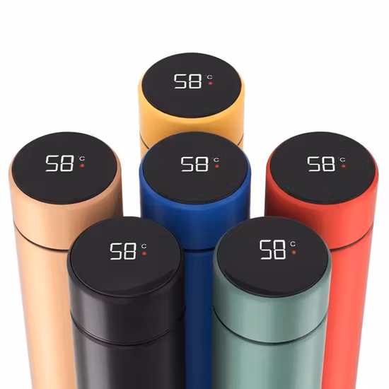 Stainless Steel Intelligent Smart Water Bottle with LED Temperature Display