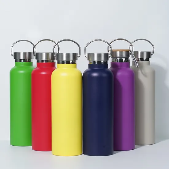750ml Stainless Steel Black Sports Water Bottle