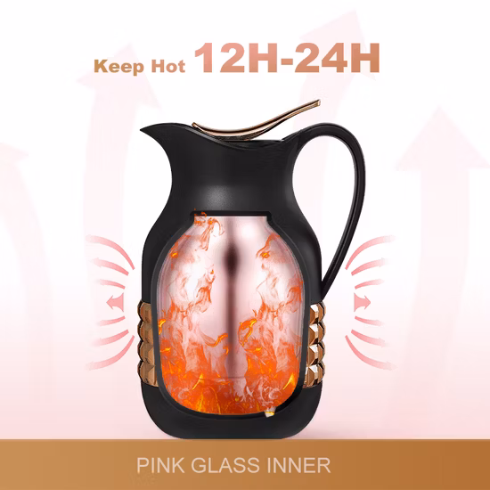 1L Custome Color&Pattern Factory Price Double Wall Glass Liner Vacuum Coffee Pot for Family